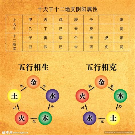 五行相生表|五行相生相克对照表